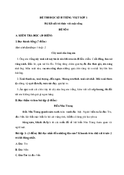Đề thi học kì 2 Tiếng Việt lớp 1 sách Kết Nối Tri Thức - Đề 4