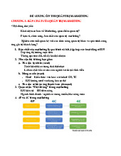 Đề cương ôn thi Môn Quản trị marketing | Đại học Kinh Tế Quốc Dân