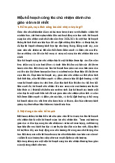 Mẫu kế hoạch công tác chủ nhiệm dành cho giáo viên mới nhất