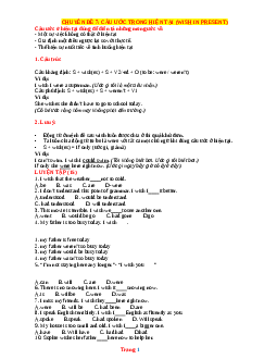 Chuyên đề câu ước trong hiện tại - Tài liệu ôn thi vào 10 môn Tiếng Anh(giải chi tiết)