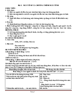 Giáo Án môn Tin Học 8 Cả Năm Theo CV 5512 phương Pháp Mới 5 Bước Hoạt Động
