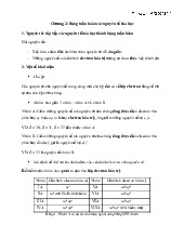 Chương 2: Bảng tuần hoàn các nguyên tố hóa học | Tài liệu môn Hóa học 1 | Đại học Bách khoa hà nội