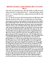 Nghị luận xã hội: Trưởng thành là khi tôi biết sống vì người khác | Ngữ Văn 12