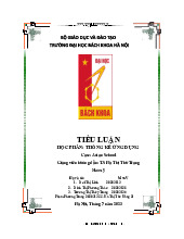 Tiểu luận Phân tích mô hình lương khởi điểm môn Thống kê ứng dụng | Trường Đại học Bách Khoa Hà Nội