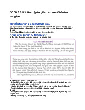 GDCD 7 Bài 3: Học tập tự giác, tích cực Chân trời sáng tạo