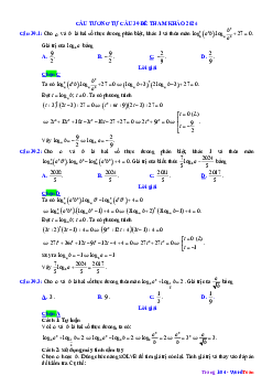 Phát triển các bài toán VD – VDC trong đề tham khảo TN THPT 2024 môn Toán