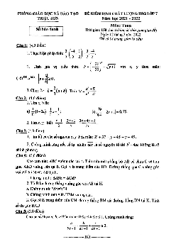 Đề kiểm định HSG Toán 7 năm 2021 – 2022 phòng GD&ĐT Triệu Sơn – Thanh Hóa