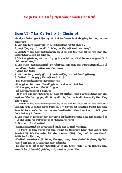 Soạn bài Ca Huế | Ngữ văn 7 sách Cánh diều