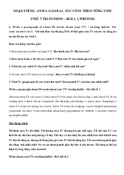 Write a paragraph about your TV viewing habits