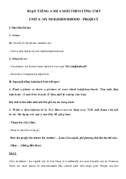 Tiếng Anh lớp 6 unit 4 Project trang 47