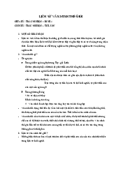 Tài liệu ôn thi - Lịch sử văn minh thế giới | Đại Học Hà Nội