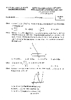 Đề kiểm tra chất lượng giữa kỳ 1 Toán 12 năm 2018 – 2019 trường Việt Đức – Hà Nội