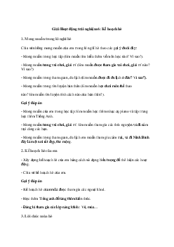 Giải Hoạt động trải nghiệm 6: Kế hoạch hè | Cánh diều