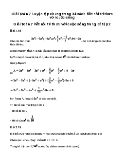 Giải Toán 7 Luyện tập chung trang 34 | Kết nối tri thức