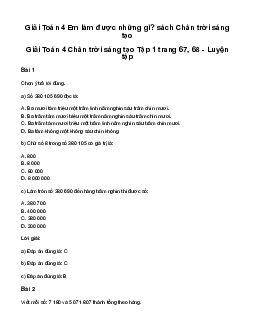 Giải Toán lớp 4 Bài 29: Em làm được những gì?| Chân trời sáng tạo
