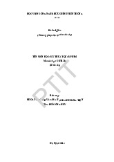 Bài giảng môn Kỹ thuật quay phim | Học viện Công Nghệ Bưu Chính Viễn Thông