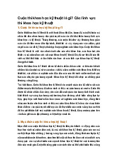 Cuộc thi khoa học kỹ thuật là gì? Các lĩnh vực thi khoa học kỹ thuật