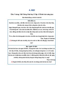 Đánh giá cuối học kì 2 Tiếng Việt lớp 3 Chân trời sáng tạo