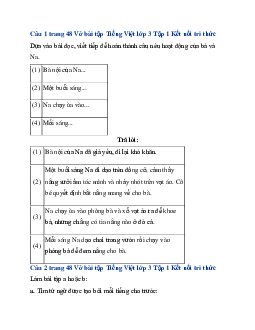 Giải VBT Tiếng Việt lớp 3 Bài 21: Tia nắng bé nhỏ | Kết nối tri thức