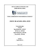 Online messenger application | Bài báo cáo học phần Information Systems Modeling And Design | Đại học Quốc gia Hà Nội