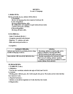Review 4 | Giáo án Tiếng Anh 11 Global Success