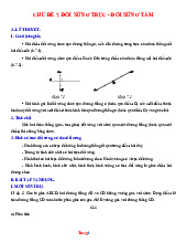 Giáo Án Dạy Thêm Hình 8 Chủ Đề Đối Xứng Trục Đối Xứng Tâm