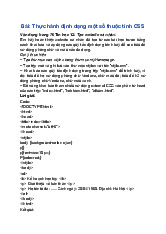 Giải SGK Tin học 12 Cánh diều Bài 9: Thực hành định dạng một số thuộc tính CSS