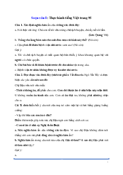 Soạn bài: Thực hành tiếng Việt trang 95 Ngữ Văn 8 | Cánh diều