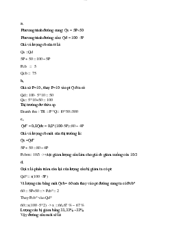 Bài tập về tổng cung - tổng cầu môn Kinh tế vĩ mô | Đại học Thăng Long