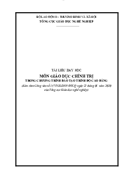 Tài liệu Giáo dục chính trị | Trường Cao đẳng Kinh tế Công nghiệp Hà Nội