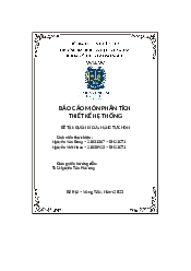 Báo cáo Thiết kế hệ thống thông tin - Công nghệ thông tin | Đại học Bà Rịa- Vũng Tàu