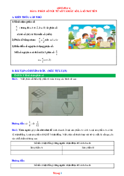 Phương pháp giải bài 1 Phân số với tử số và mẫu số là số nguyên Toán 6 Chân trời sáng tạo