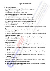 Câu hỏi trắc nghiệm Quang lượng tử môn Vật lý đại cương 2 | Học viện Công Nghệ Bưu Chính Viễn Thông