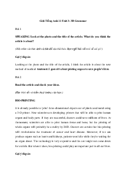 Giải Tiếng Anh 11 Unit 3: 3B Grammar | Friends Global