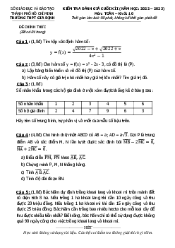 Đề cuối kì 1 Toán 10 năm 2022 – 2023 trường THPT Gia Định – TP HCM