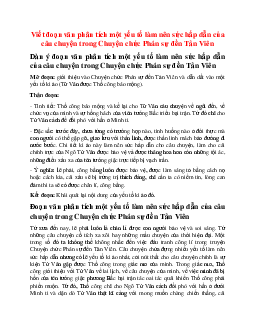 Viết đoạn văn phân tích một yếu tố làm nên sức hấp dẫn của câu chuyện trong Chuyện chức Phán sự đền Tản Viên Ngữ Văn 10 sách Kết Nối Tri Thức