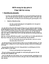 Đề cương ôn tập giữa kì - Pháp Luật Đại Cương | Trường Đại học Hà Nội
