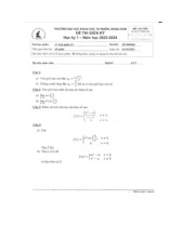 Đề thi giữa HKI học phần Vi tích phân 1C năm 2024 - 2025 | Trường Đại học Khoa học tự nhiên, Đại học Quốc gia Thành phố Hồ Chí Minh