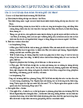 Nội dung ôn tập tư tưởng Hồ Chí Minh | Học viện Hành chính Quốc gia