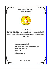 Bài tập lớn Kinh tế Vĩ mô: Tăng trưởng và Lạm phát Mỹ 2017-2021 | Kinh tế vĩ mô | Học viện Ngân Hàng