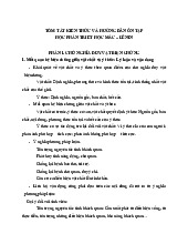 Tóm tắt Ôn tập Môn Triết học Mác - Lênin | Đại học Sư phạm Thành phố Hồ Chí Minh