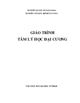 Giáo trình Tâm lý học đại cương | Đại học Lao động - Xã hội