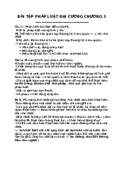 Bài tập Chương 3 - Pháp luật đại cương | Trường Đại học Ngoại ngữ, Đại học Đà Nẵng