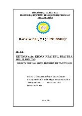 Báo cáo: Kế toán các khoản phải thu, phải trả | Môn Kế toán - Đại học Kinh tế Công nghiệp Long An