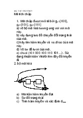 Tổng hợp BT môn Lý thuyết thông tin| Môn Lý thuyết thông tin| Trường Đại học Bách Khoa Hà Nội
