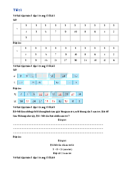 Giải VBT môn Toán 3 - Bài 5: Bảng nhân 3, bảng chia 3 | Kết nối tri thức