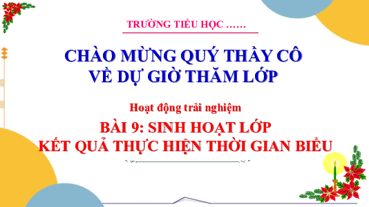 Chủ đề 3: Em yêu lao động - Tuần 9: Sinh hoạt lớp | Bài giảng PowerPoint Hoạt động trải nghiệm 3 | Cánh Diều