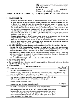 Đồ án "Đề tài: Trung tâm thương mại & dịch vụ đồ trẻ em - Nam Sài Gòn"