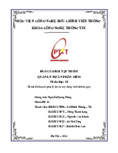 Báo cáo Kế hoạch quản lý dự án xây dựng Website bán giày môn Quản lý dự án phần mềm | Học viện Công Nghệ Bưu Chính Viễn Thông