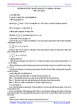 Đề cương giữa học kì 2 Toán 6 năm 2023 – 2024 trường THCS Song Mai – Bắc Giang